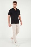 Buratti Pamuklu Regular Fit Göğüs Cepli Düğmeli Polo T Shirt Erkek POLO T SHİRT 4565001 SİYAH