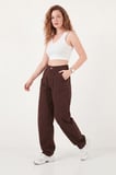 Lela Pamuklu Yüksek Bel Daralan Paça Baggy Kot Pantolon Bayan KOT PANTOLON 66930083 KAHVE