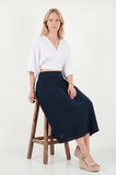 Lela Pamuklu Regular Fit Bağlamalı Crop Kimono Bayan KİMONO 668YL2783 BEYAZ