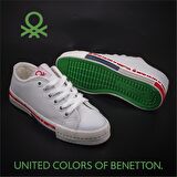 Benetton Beyaz Unisex Kısa Suni Deri Mevsimlik Spor