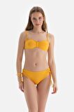 Sarı Straplez Bikini Üst