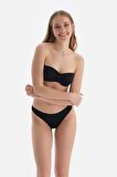 Siyah Straplez Bikini Üst