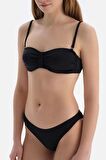 Siyah Straplez Bikini Üst