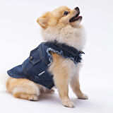 Pawstar Küçük Irk Köpek için Denim Yelek