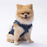 Pawstar Küçük Irk Köpek için Denim Yelek