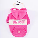 PAWSTAR PEMBE CUTE HOODİE KÜÇÜK IRK KÖPEK VE KEDİ SWEATSHİRT 