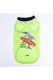 Pawstar Yeşil Shark Büyük Köpek Tişörtü - Köpek Kıyafeti (15 KG-45 KG) 6 XL