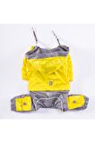 Pawstar Köpek Yellow-Grey Bicolor Rompers XL Sırt38cm Göğüs55cm Boyun34cm