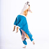 Pawstar Cadet Blue Giraffe Küçük Irk Köpek Penye Tulum Pijama (2,5 kg-11 kg arasına uygun)