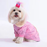 Pawstar Pink Brillante Su İtici Küçük Irk Köpek Yağmurluğu