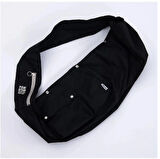 Pawstar Siyah Crossbody Küçük Irk Köpek Çapraz Taşıma Çantası Listeye Geri Dön