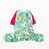 Pawstar Küçük Irk Köpek Mint Unicorn Penye Tulum Pijama