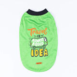 Pawstar Green Travel Orta-Büyük Irk Köpek T-shirtü