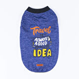 Pawstar Lacivert Travel Orta-Büyük Irk Köpek T-shirtü
