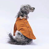 Pawstar Kahve Linen Look Kedi ve Küçük Irk Köpek Gömleği