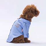 Pawstar Mavi Linen Look Kedi ve Küçük Irk Köpek Gömleği
