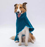 Pawstar Mavi Bogota Orta-Büyük Irk Su Emici Köpek Bornozu