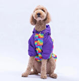Pawstar Rio Rainbow Polarlı Su Geçirmez Orta-Büyük Irk Köpek Yağmurluğu
