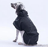 Pawstar Siyah Colombia Prime Su Geçirmez Orta-Büyük Irk Köpek Pratik Yağmurluk