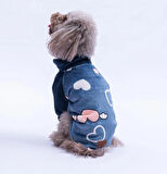 Pawstar Mavi Verona Kiss Küçük Irk Köpek Polar Ceket