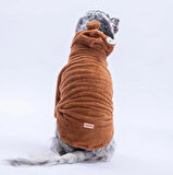 Pawstar Kahverengi Lucca Teddy Orta-Büyük Irk Köpek Pofuduk Hoodie Sweatshirt