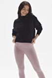 Rosetta Dik Yaka Pamuklu Örme Crop Sweatshirt