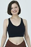 Lotus Boyundan Bağlamalı Örme Crop Body