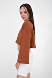 Gabriel Organik Pamuk Bisiklet Yaka Crop Sweatshirt
