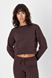 Gadiel Bisiklet Yaka Crop Sweatshirt