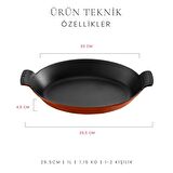 Voeux Amusant Döküm Kayık Sahan 20cm Turuncu ve Nihale