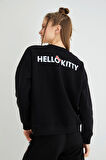 Lisanslı Baskılı Kalın Oversize Fit Sweatshirt