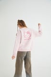 Lisanslı Baskılı Kalın Pembe Sweatshirt
