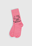 Pembe  Hello Kitty Pembe Soket Çorap 27-30