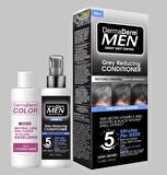 Dermaderm Men Saç Siyahlaştırıcı Beyaz Kapatıcı Saç Kremi + 20 Vol Oksidan Krem 