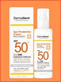 Dermaderm SPF 50+ Lekelere Özel Güneş Kremi 100 gr Yağsız Yüz ve Vücut Güneş Kremi 