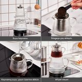 Karaca Keops Borosilikat Cam Mini Çaydanlık Takımı 0,45L & 1,5L