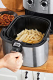 Karaca Multifry Inox Double Pan XL 5.5 lt Yağsız Fritöz Teşhir