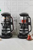 Çaysever Robotea Connect 3 in 1 Konuşan Otomatik Cam Çay Makinesi Su Isıtıcı ve Filtre Kahve