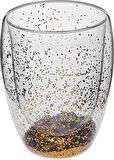 Karaca Pia Çift Cidarlı Golden Glitter Su Bardağı 350 Ml