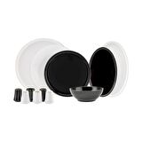 Karaca Elara Black White 57 Parça 12 Kişilik New Bone Yemek Takımı