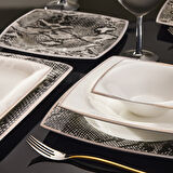 Karaca Fine Pearl Şahmeran 26 Parça 6 Kişilik İnci Kahvaltı Takımı