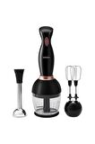 Pro-Midi 3'lü Blender Seti Black Rose 1000W