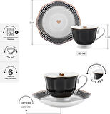 Karaca Piraye 6 Kişilik Kahve Fincan Takımı 80 ml