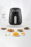 Karaca Air Pro Cook Xl 2 In 1 Konuşan Airfryer Fritöz Black Chrome 4 Kişilik