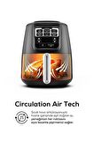 Karaca Air Pro Cook Xl 2 In 1 Konuşan Airfryer Fritöz Black Chrome 4 Kişilik