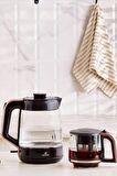 Glass Tea Xl 2 In 1 Cam Çay Makinesi Ve Kettle Rosegold