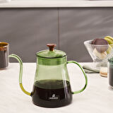 Karaca Martina Borosilikat Cam Coffe Kettle/Kahve Potu Green 600 ml