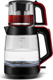 Karaca Glass Tea Xl 2 In 1 Cam Su Isıtıcı & Çay Makinesi Kırmızı