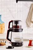 Glass Tea Xl 2 In 1 Cam Su Isıtıcı & Çay Makinesi Kırmızı