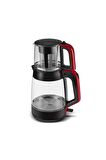 Glass Tea Xl 2 In 1 Cam Su Isıtıcı & Çay Makinesi Kırmızı